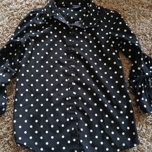 Polka Dot Button Down Shirt for Girls